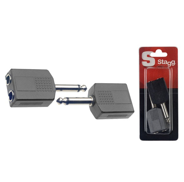Stagg Dual Adaptor 2-Pack (Dual TRS-F to TS-M)