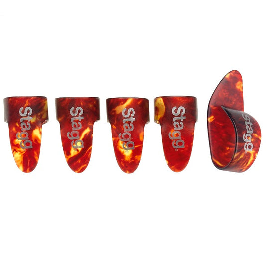 Stagg Finger Pick Set - Tortoise Shell Large