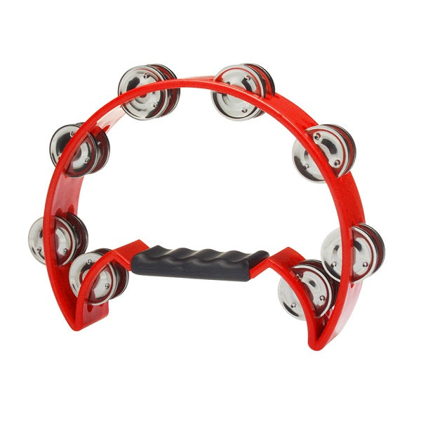 Stagg Cutaway Tambourine with 16 Jingles - Red