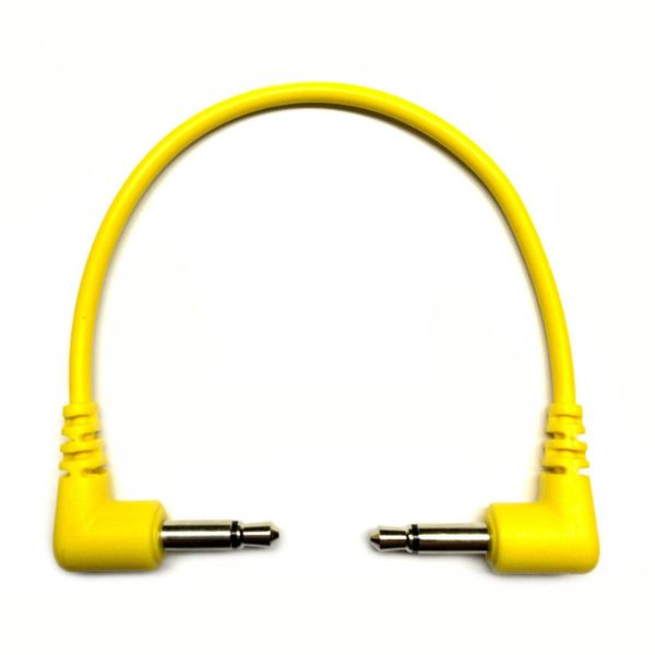 Tendrils Right Angled Eurorack Cables 10cm (Yellow) 6pk