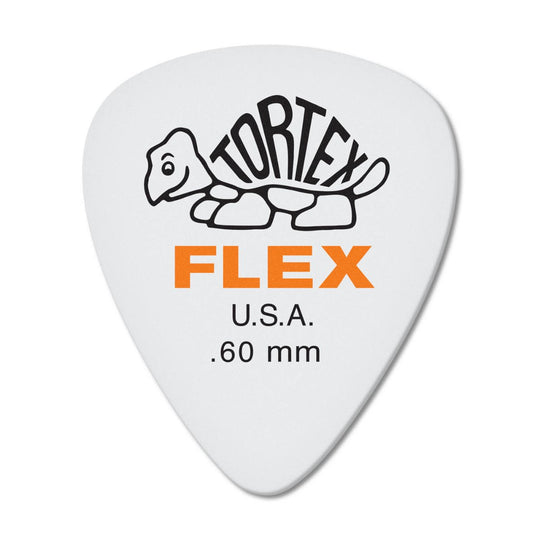 Jim Dunlop Tortex Flex Standards Guitar Picks 0.60mm Bulk 72 Pack