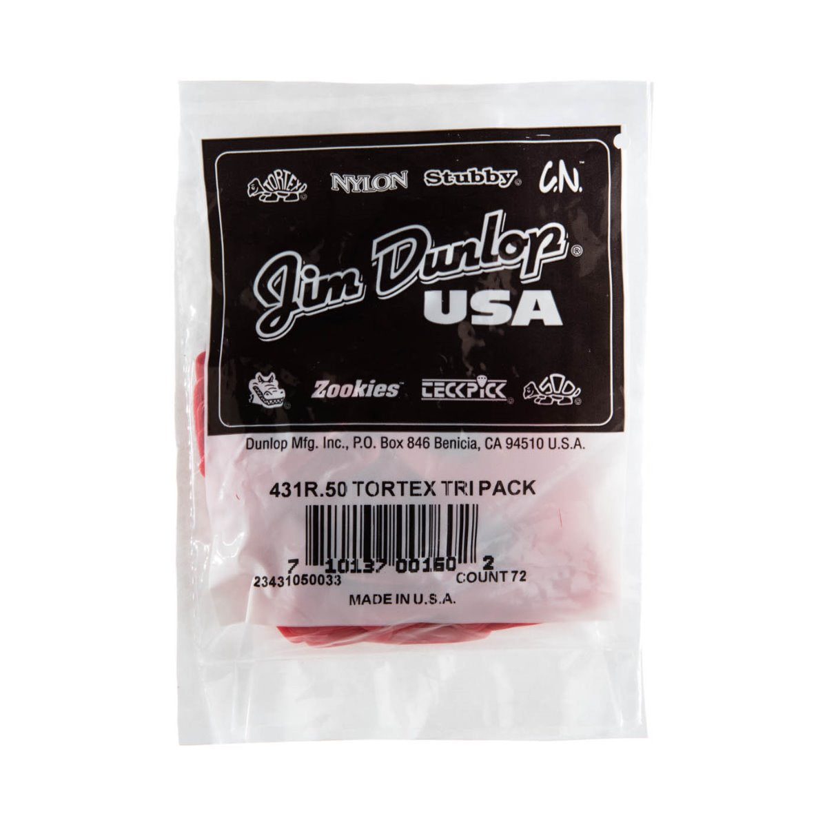 Jim Dunlop Tortex Triangle 0.50mm - 72 Pack
