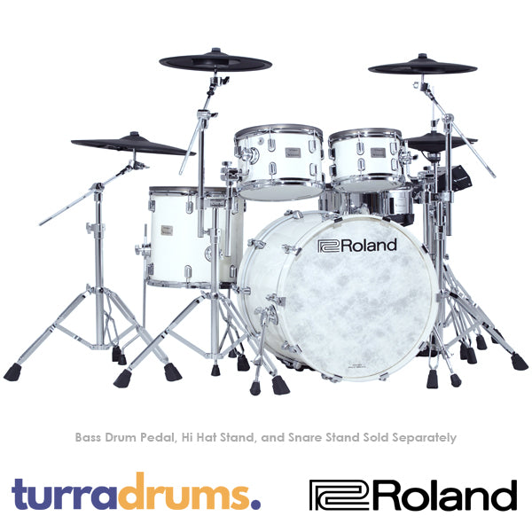 Roland VAD706 V-Drums - Flagship Electronic Drum Kit with Mesh Heads - Polar White