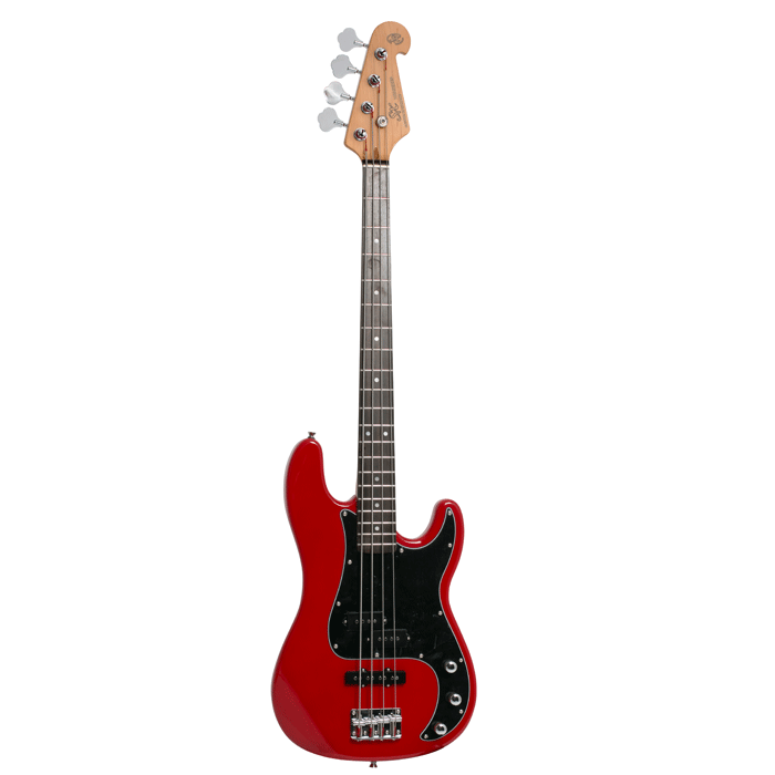 SX VEP62FR Vintage Style Bass - Fiesta Red