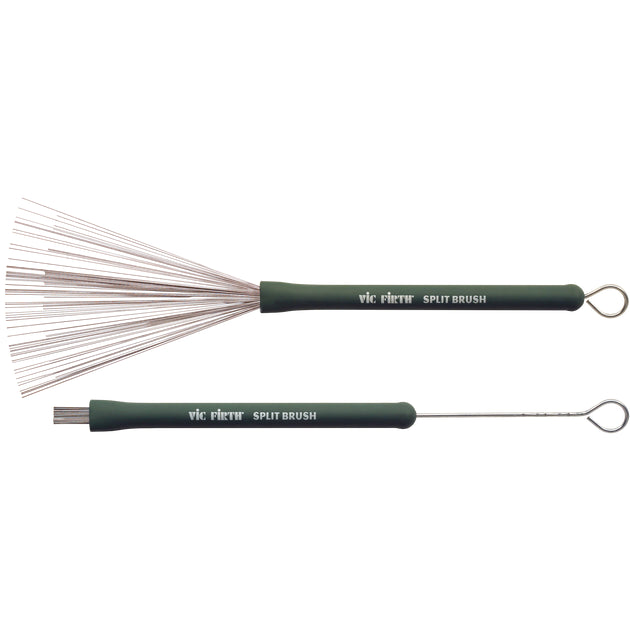 Vic Firth Split Brushes - Green Handle (VFSB)