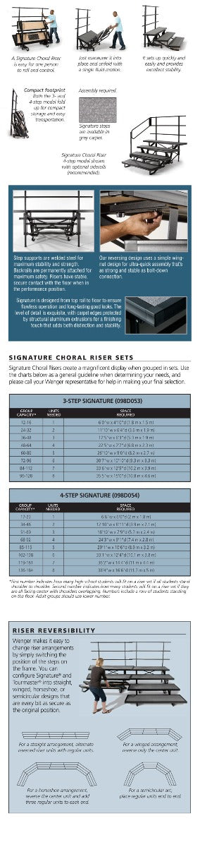 Wenger Signature Choral Risers - 3 Step